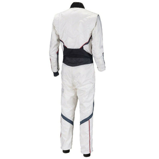 Back View of White Go Kart Racing Suit