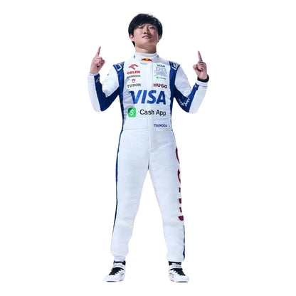 2024 F1 Racing Costume Worn by Daniel Ricciardo & Yuki Tsunoda – Las Vegas GP Team RB