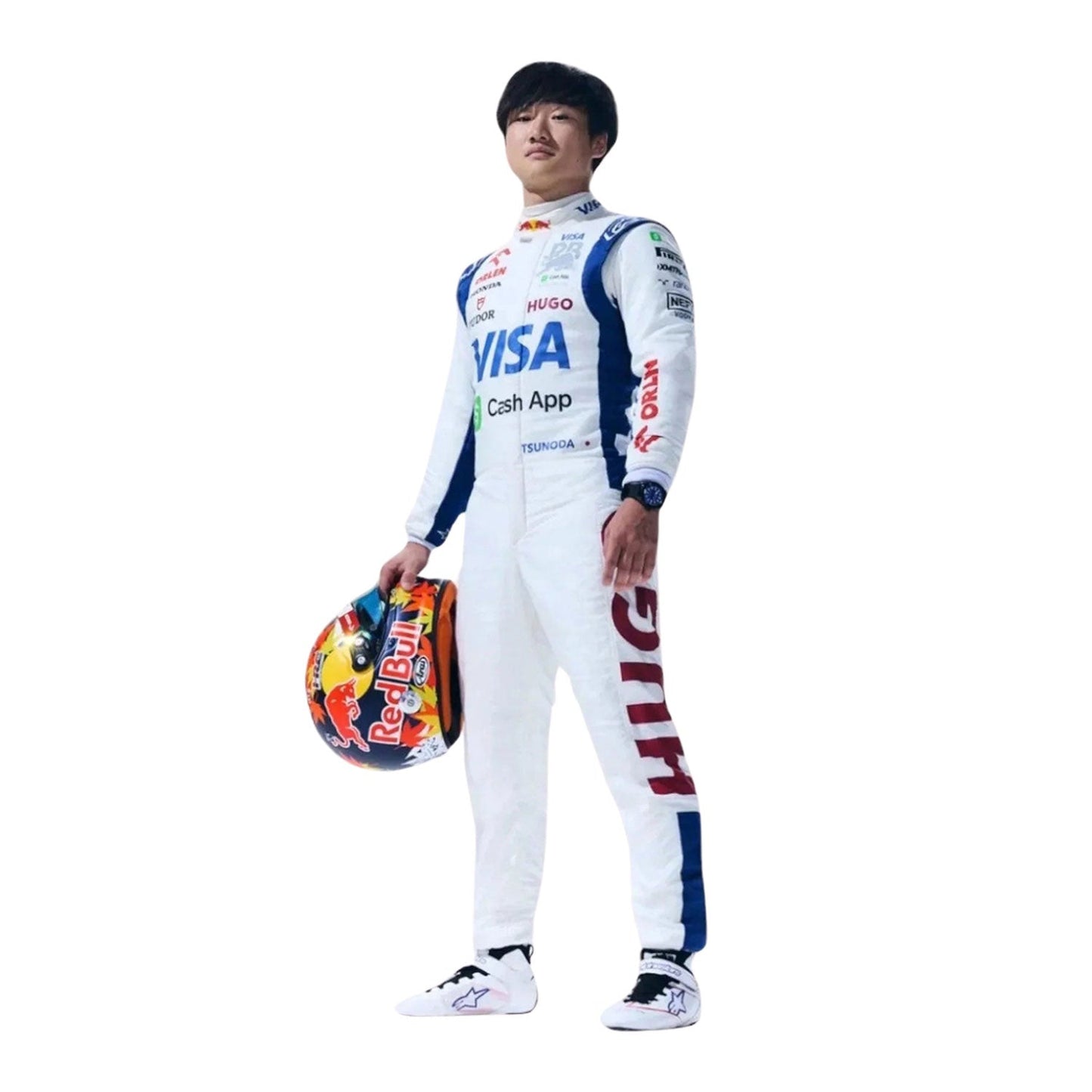 2024 F1 Racing Costume Worn by Daniel Ricciardo & Yuki Tsunoda – Las Vegas GP Team RB
