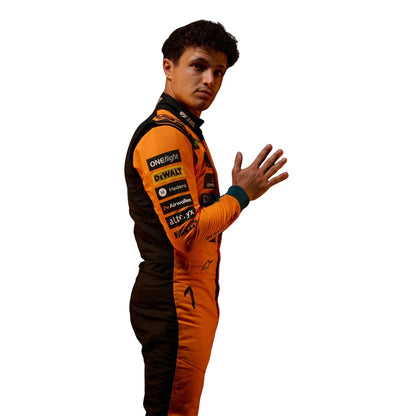 Side Profile of 2026 F1 Racing Costume - Worn by Lando Norris - Team McLaren