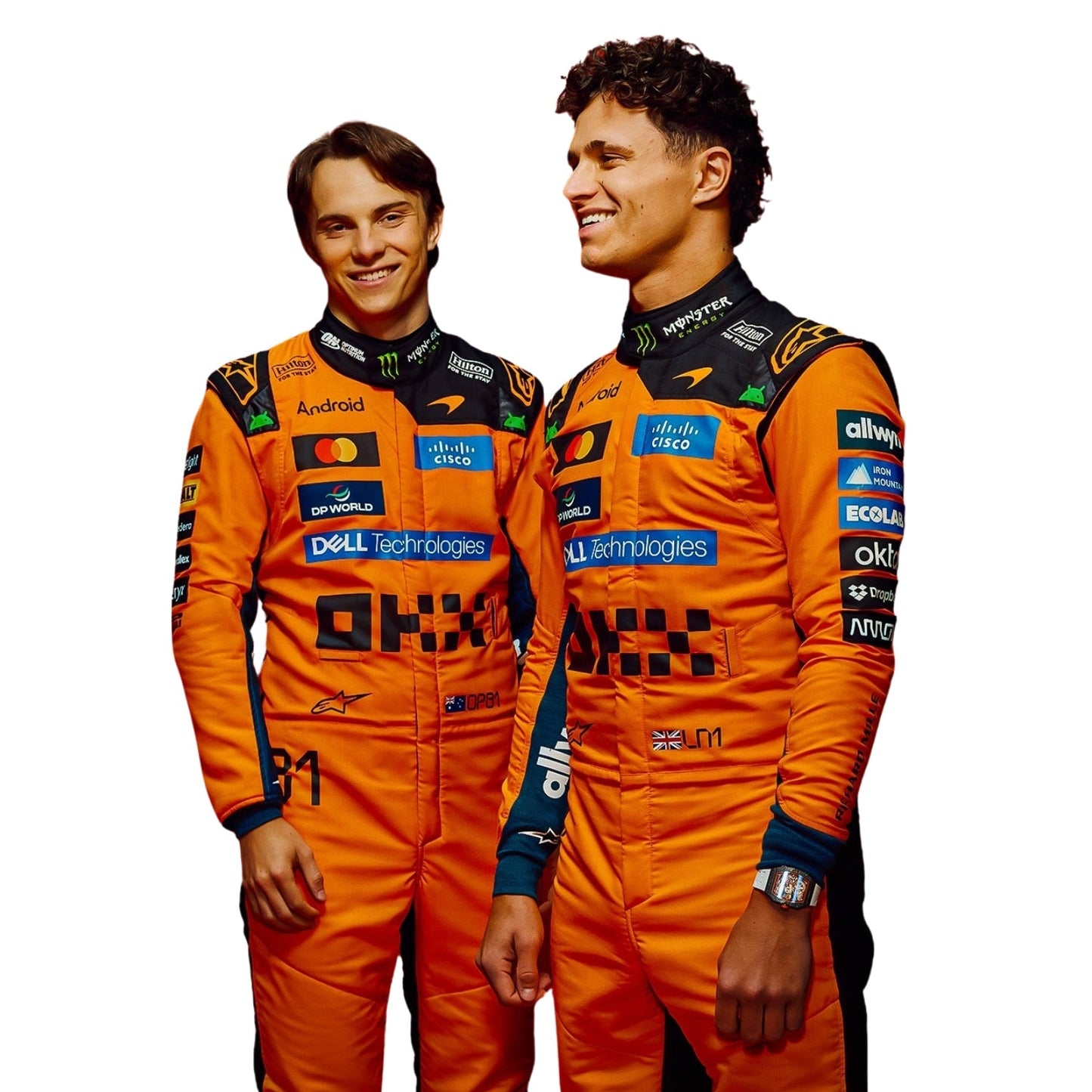 Close up View of 2026 F1 Racing Costume - Worn by Lando Norris & Oscar Piastri  - Team McLaren