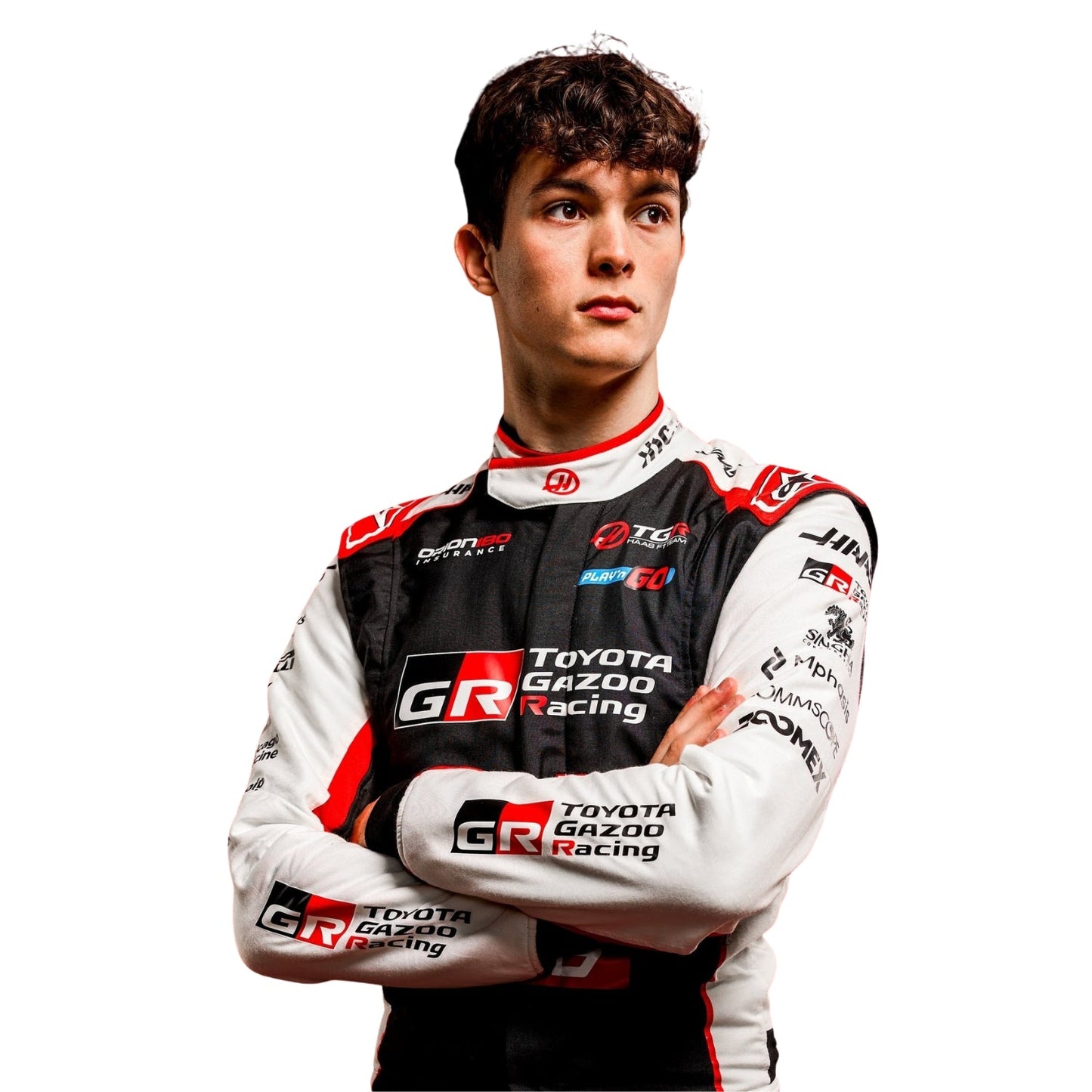 Close Up Profile of 2026 F1 Racing Costume – Worn by Oliver Bearman - Team Haas
