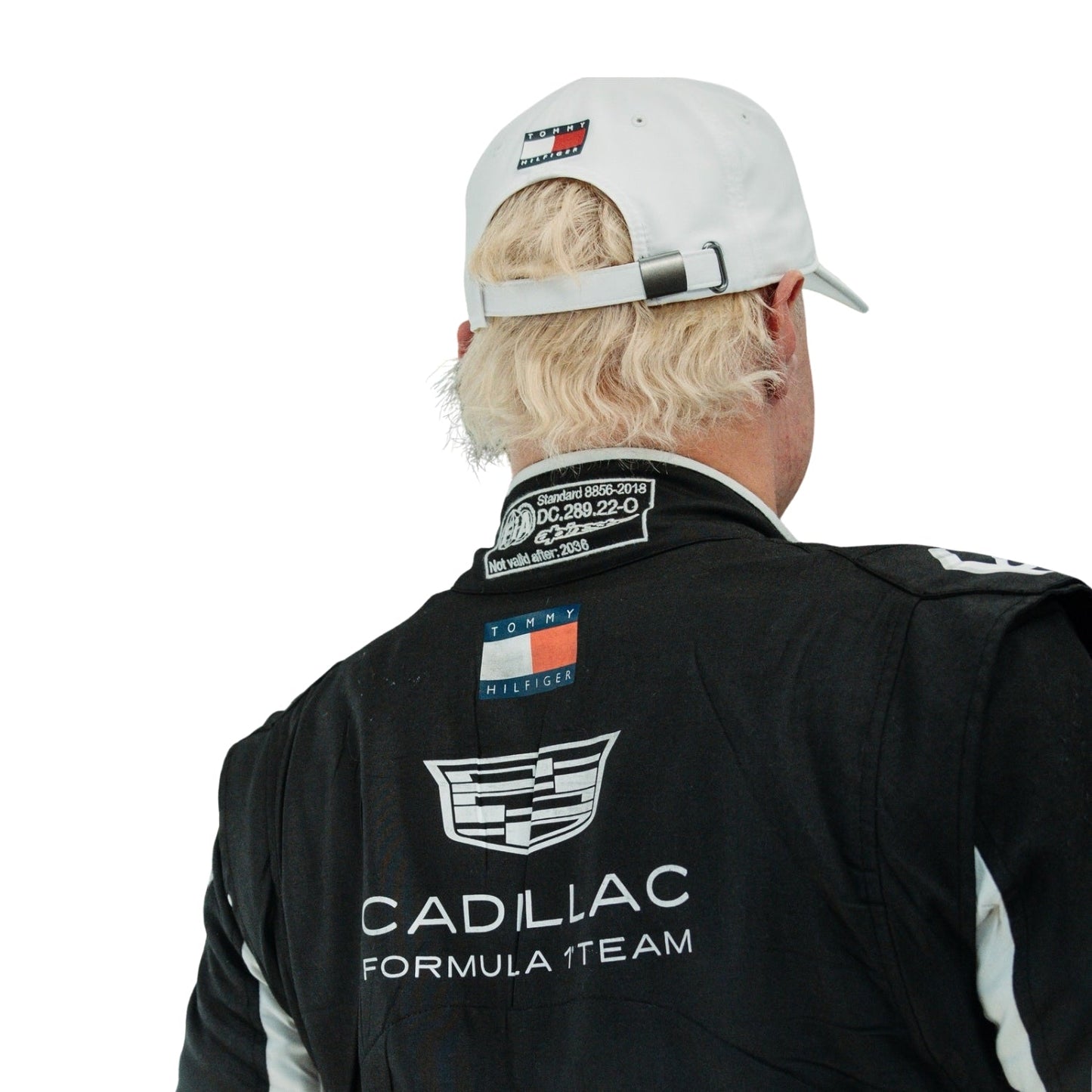 Back View Of 2026 F1 Racing Costume – Worn by Valtteri Bottas - Team Cadillac - Arix Racewear