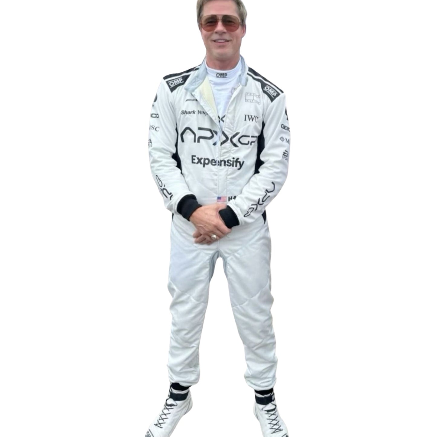 Brad Pitt 2025 F1 The Movie racing suit front view with premium detailing and motorsport-inspired design