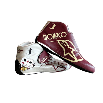 Daniel Ricciardo Monaco GP F1 Racing Boots with 'Monaco' branding on a white background
