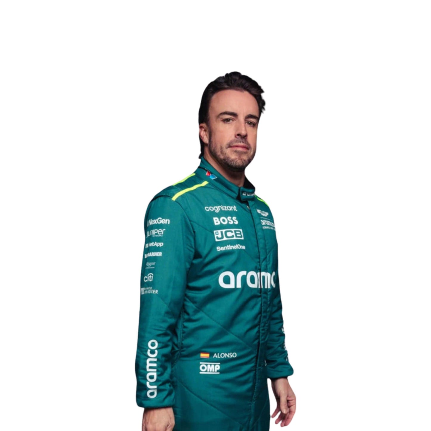 2024 F1 Racing Costume Worn by Fernando Alonso & Lance Stroll Team Aston Martin
