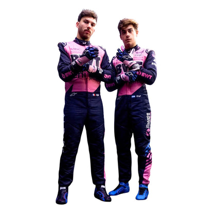 Franco Colapinto ANd Pierre Both Posing In 2026 F1 Racing Suit Team Alpine