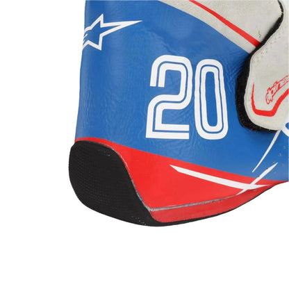 Close-up of a Kevin Magnussen 2022 Italian GP Special Edition F1 Racing shoes with number 20 and brand logo on a white background