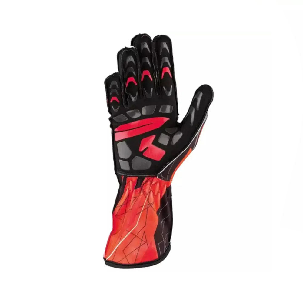 Black and red OMP KS-2R Art Kart racing glove on a white background