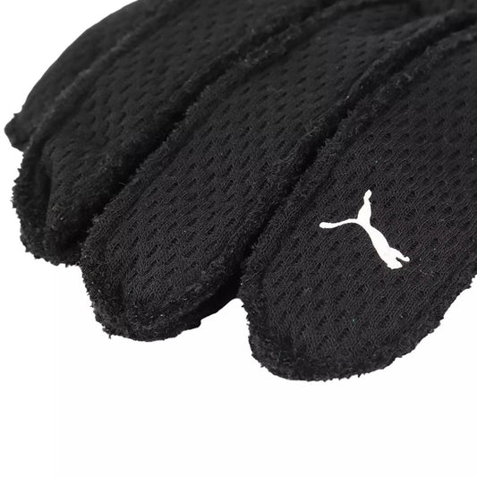 Black Valtteri Bottas 2020 F1 racing gloves with a white logo on a white background