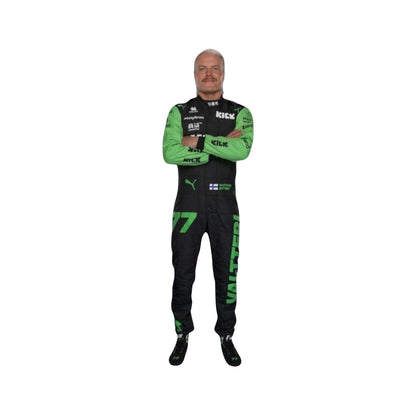 2024 F1 Racing Costume Worn by Guanyu Zhou & Valtteri Bottas – Singapore GP Team Kick Sauber