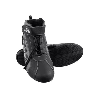 Black and gray ZR-20 Kart Racing shoes on a white background