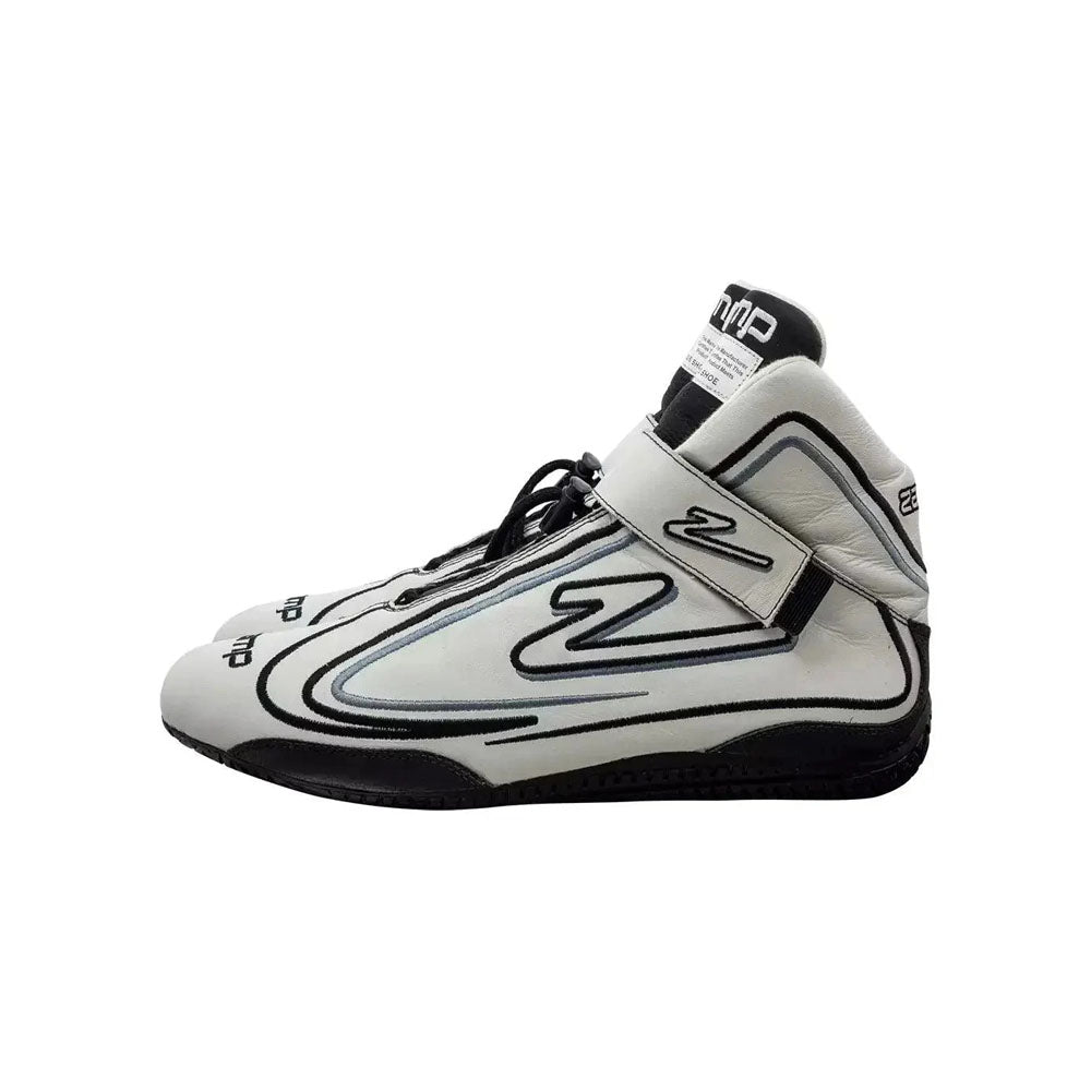 White and black athletic ZR-50 Kart Racing shoe with brand logo on a white background